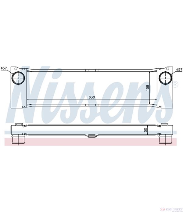 РАДИАТОР ИНТЕРКУЛЕР MERCEDES VITO W639 (2003-) 109 CDi - NISSENS