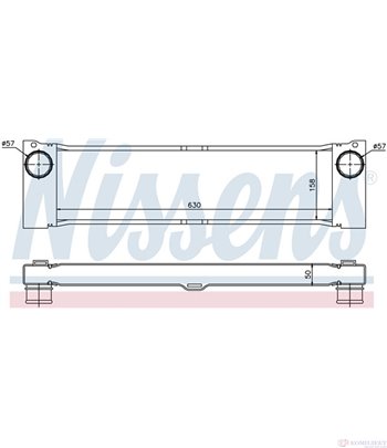 РАДИАТОР ИНТЕРКУЛЕР MERCEDES VITO W639 (2003-) 115 CDI - NISSENS