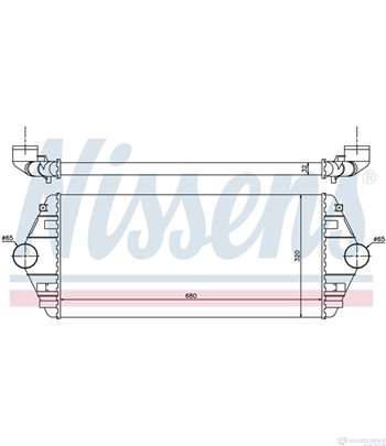 РАДИАТОР ИНТЕРКУЛЕР LANCIA ZETA (1995-) 2.1 TD - NISSENS