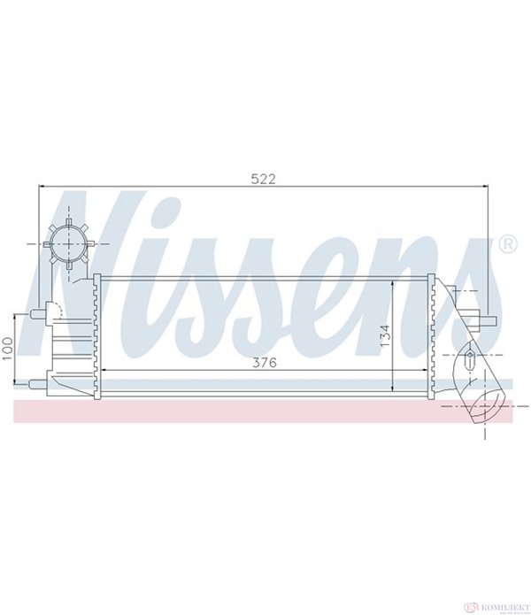 РАДИАТОР ИНТЕРКУЛЕР FIAT ULYSSE (2002-) 2.0 JTD - NISSENS