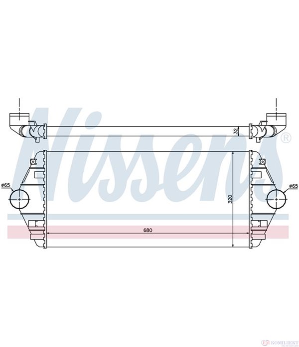 РАДИАТОР ИНТЕРКУЛЕР PEUGEOT 806 (1994-) 2.0 HDI - NISSENS