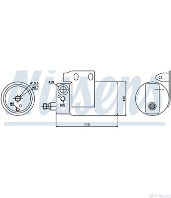 ДЕХИДРАТОР КЛИМАТИК OPEL ASTRA G COMBI (1998-) 2.0 16V - NISSENS