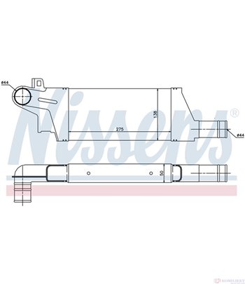 РАДИАТОР ИНТЕРКУЛЕР VAUXHALL COMBO MK II (2001-) 1.7 DTI 16V - NISSENS