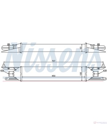 РАДИАТОР ИНТЕРКУЛЕР OPEL CORSA D VAN (2006-) 1.3 CDTI - NISSENS