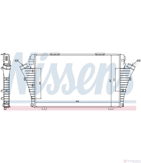 РАДИАТОР ИНТЕРКУЛЕР VAUXHALL SIGNUM (2002-) 1.9 CDTI 16V - NISSENS