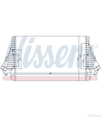 РАДИАТОР ИНТЕРКУЛЕР CADILLAC BLS WAGON (2007-) 1.9 D - NISSENS