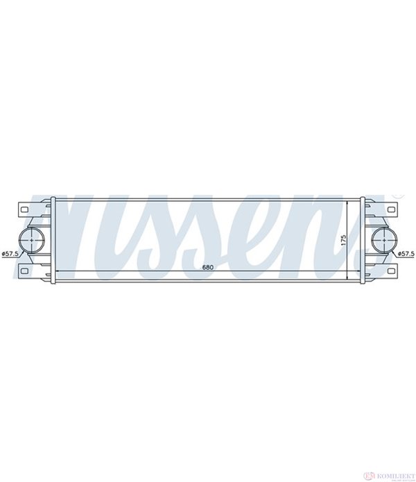 РАДИАТОР ИНТЕРКУЛЕР RENAULT MASTER III (2003-) 3.0 dCi 140 - NISSENS