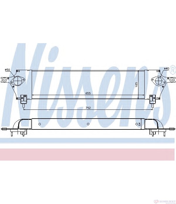 РАДИАТОР ИНТЕРКУЛЕР NISSAN QASHQAI (2007-) 1.5 dCi - NISSENS