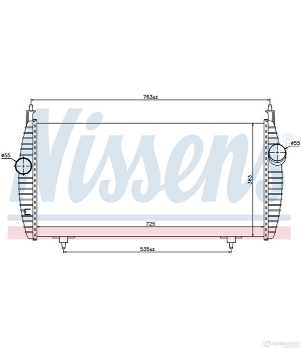 РАДИАТОР ИНТЕРКУЛЕР CITROEN C5 BREAK (2008-) 2.2 HDi 200 - NISSENS