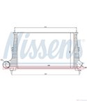 РАДИАТОР ИНТЕРКУЛЕР SAAB 9-5 COMBI (1998-) 2.3 t Bio Power - NISSENS