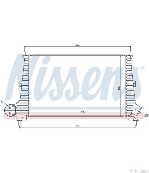 РАДИАТОР ИНТЕРКУЛЕР SAAB 9-5 COMBI (1998-) 2.3 t Bio Power - NISSENS