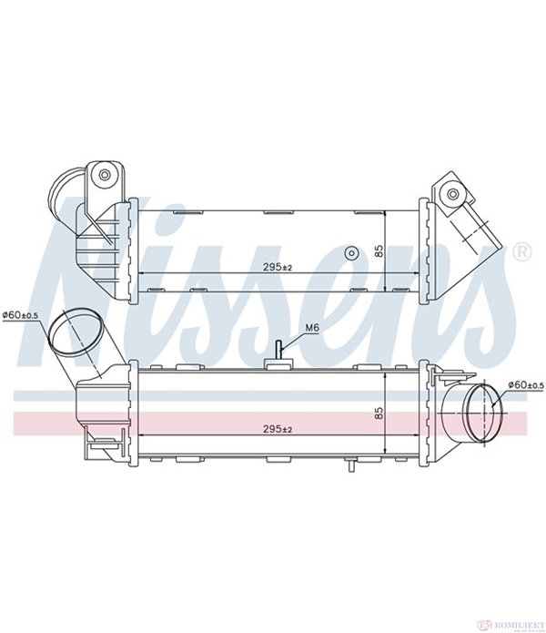 РАДИАТОР ИНТЕРКУЛЕР SEAT IBIZA III (1999-) 1.8 T 20V Cupra - NISSENS