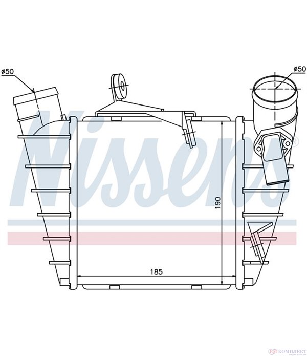 РАДИАТОР ИНТЕРКУЛЕР SEAT CORDOBA (2002-) 1.4 TDI - NISSENS