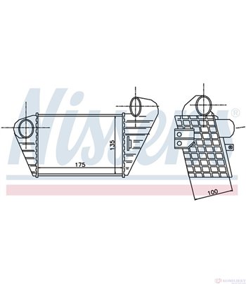 РАДИАТОР ИНТЕРКУЛЕР SEAT TOLEDO I (1991-) 1.9 TDI - NISSENS