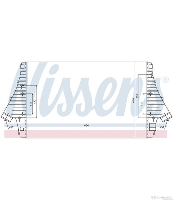 РАДИАТОР ИНТЕРКУЛЕР FIAT CROMA (2005-) 1.9 D Multijet - NISSENS