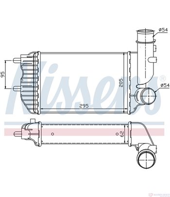 РАДИАТОР ИНТЕРКУЛЕР PEUGEOT BOXER (2002-) 2.2 HDi - NISSENS