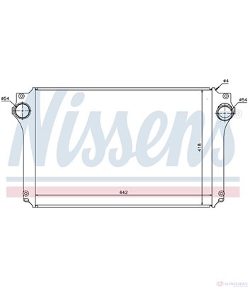РАДИАТОР ИНТЕРКУЛЕР TOYOTA AVENSIS COMBI (2003-) 2.2 D-4D - NISSENS