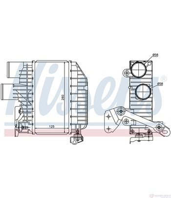 РАДИАТОР ИНТЕРКУЛЕР TOYOTA COROLLA COMBI (2001-) 2.0 D-4D - NISSENS