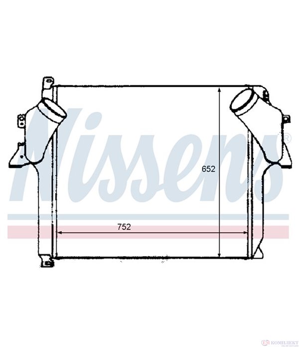 РАДИАТОР ИНТЕРКУЛЕР MERCEDES ACTROS (1996-) 2653 S,2653 LS - NISSENS