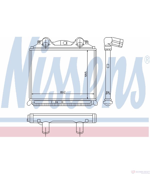 РАДИАТОР ИНТЕРКУЛЕР MAN TGA (2000-) 28.530 FNLS, FNLRS - NISSENS