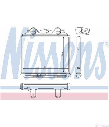 РАДИАТОР ИНТЕРКУЛЕР MAN TGA (2000-) 26.480 FD-TM - NISSENS