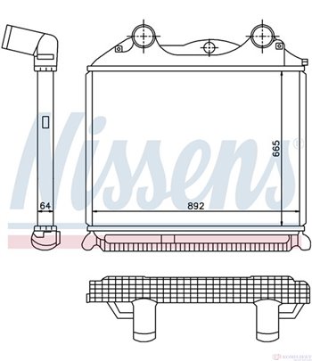 РАДИАТОР ИНТЕРКУЛЕР MAN TGA (2000-) 32.480 FFD-TM - NISSENS