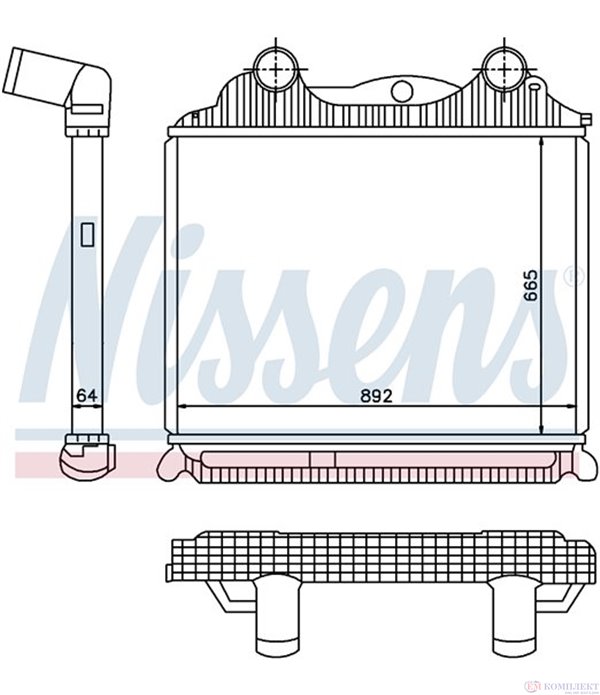 РАДИАТОР ИНТЕРКУЛЕР MAN TGA (2000-) 37.480 FFDC - NISSENS