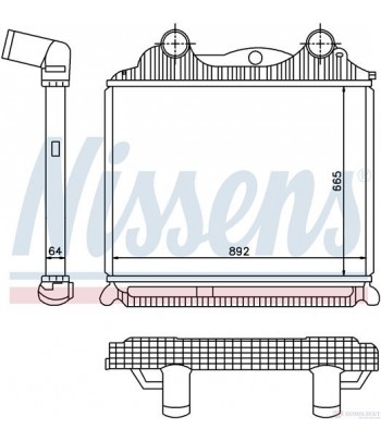 РАДИАТОР ИНТЕРКУЛЕР MAN TGA (2000-) 26.460 FD-TM, FDR-TM - NISSENS