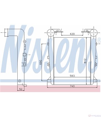 РАДИАТОР ИНТЕРКУЛЕР RENAULT TRUCKS KERAX (1997-) 385.32/B - NISSENS