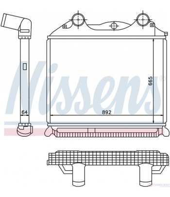 РАДИАТОР ИНТЕРКУЛЕР MAN TGA (2000-) 26.360 FDAK, FDALK - NISSENS