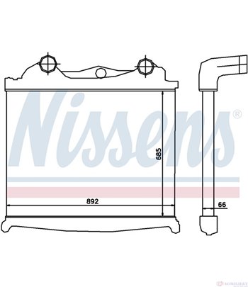 РАДИАТОР ИНТЕРКУЛЕР MAN TGA (2000-) 37.350, 37.360 FFD-TM - NISSENS