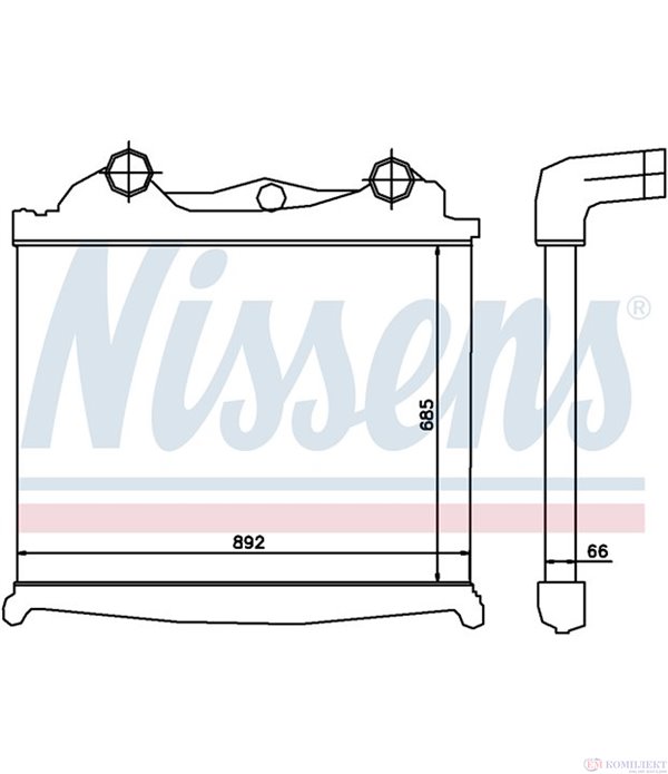 РАДИАТОР ИНТЕРКУЛЕР MAN TGA (2000-) 37.350, 37.360 FFD-TM - NISSENS