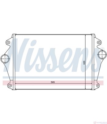 РАДИАТОР ИНТЕРКУЛЕР MAN M 2000 L (1995-) 18.284 LAC, LARC - NISSENS