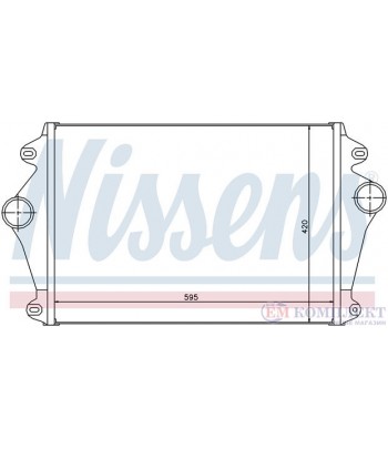 РАДИАТОР ИНТЕРКУЛЕР MAN M 2000 L (1995-) 15.263, 15.264 LK, LRK - NISSENS