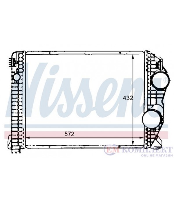 РАДИАТОР ИНТЕРКУЛЕР MERCEDES ATEGO (1998-) 1225 F - NISSENS