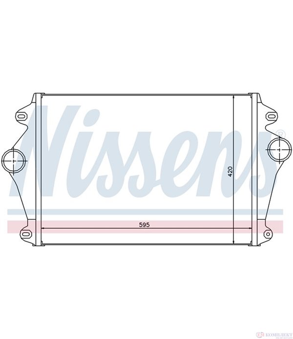 РАДИАТОР ИНТЕРКУЛЕР MAN M 2000 M (1995-) 14.255 MC, MLC, MLLC - NISSENS