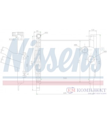 РАДИАТОР ИНТЕРКУЛЕР MERCEDES ATEGO (1998-) 1823 AK - NISSENS
