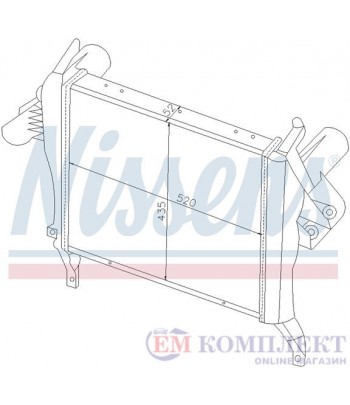 РАДИАТОР ИНТЕРКУЛЕР IVECO EUROCARGO (1991-) 120 EL 21, 120 EL 21 P tector, 120 E 22, 120 EL 22 tector - NISSENS