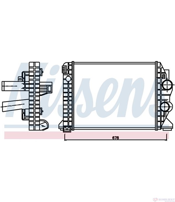 РАДИАТОР ИНТЕРКУЛЕР MERCEDES ATEGO (1998-) 1217, 1217 L - NISSENS