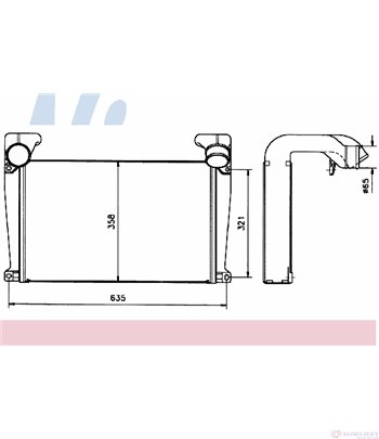 РАДИАТОР ИНТЕРКУЛЕР MAN L 2000 (1993-) 8.153 LLS - NISSENS