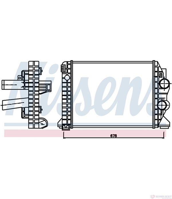 РАДИАТОР ИНТЕРКУЛЕР MERCEDES ATEGO (1998-) 714 K - NISSENS