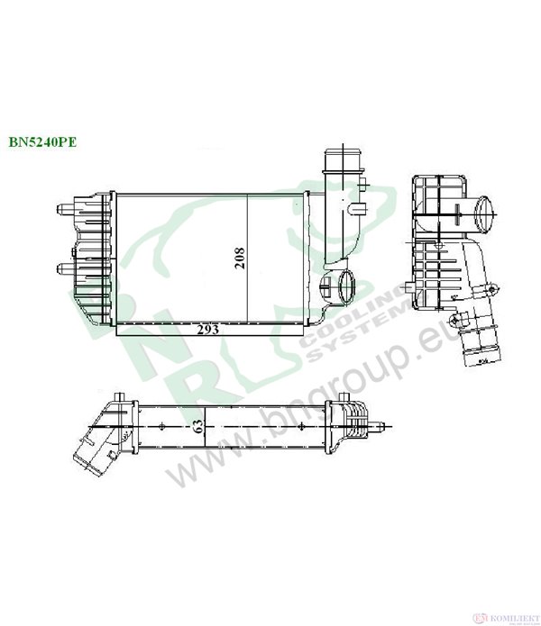 РАДИАТОР ИНТЕРКУЛЕР PEUGEOT BOXER (2002-) 2.0 HDi - BNR
