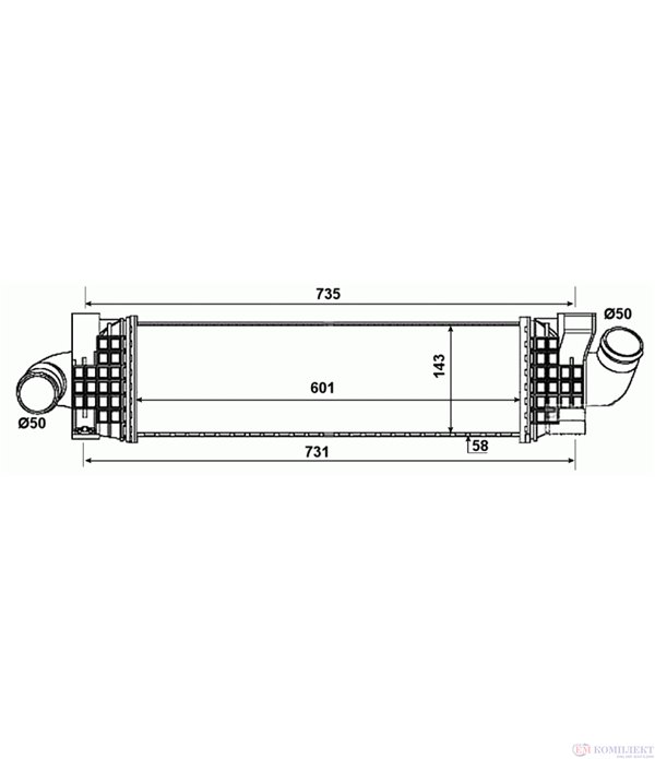 РАДИАТОР ИНТЕРКУЛЕР FORD FOCUS C MAX (2003-) 2.0 TDCi - NRF