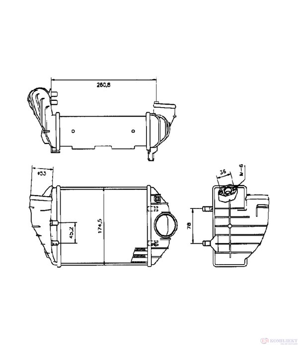 РАДИАТОР ИНТЕРКУЛЕР VOLKSWAGEN PASSAT (1996-) 2.5 TDI Syncro4motion - NRF