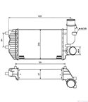 РАДИАТОР ИНТЕРКУЛЕР PEUGEOT BOXER (1994-) 2.5 TD - NRF