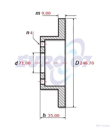 ДИСК СПИРАЧЕН ЗАДЕН CITROEN C2 (2003-) 1.4 16V - METELLI
