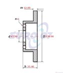 ДИСК СПИРАЧЕН ПРЕДЕН VOLKSWAGEN PASSAT (1980-) 1.6 - METELLI