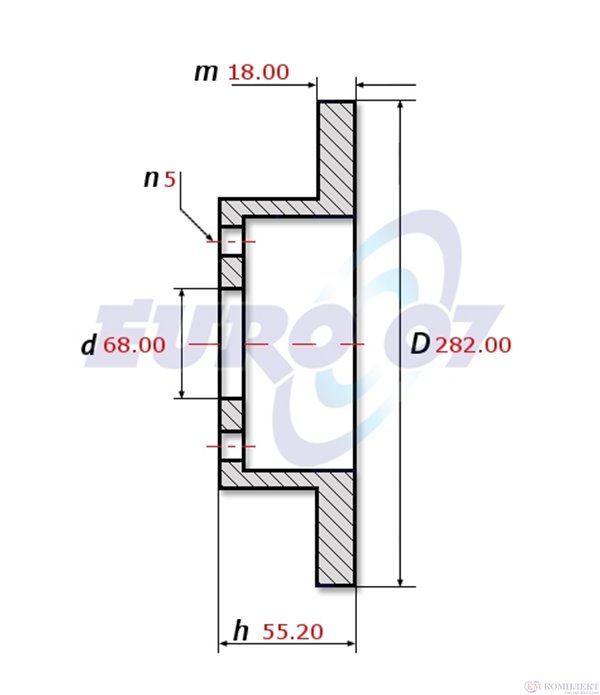 ДИСК СПИРАЧЕН ПРЕДЕН VOLKSWAGEN TRANSPORTER IV (1990-) 2.4 D - METELLI