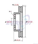 ДИСК СПИРАЧЕН ПРЕДЕН ВЕНТИЛИРАН ALFA ROMEO 155 (1992-) 2.5 V6 - METELLI