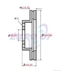 ДИСК СПИРАЧЕН ПРЕДЕН ВЕНТИЛИРАН FORD TRANSIT (2000-) 2.4 DI [RWD] - METELLI
